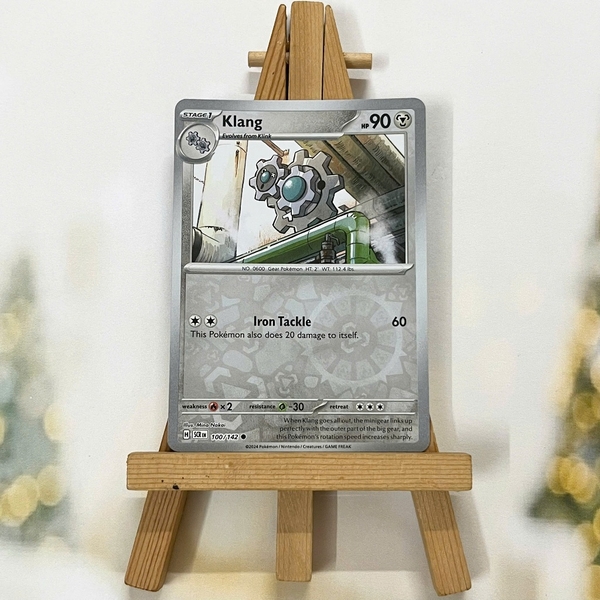 Thẻ hình Pokemon Klang 100/142 - Lá bài lẻ Stellar Crown Common Reverse Holo tiếng Anh chính hãng