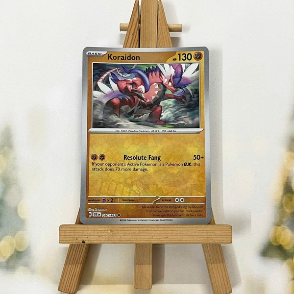 Thẻ hình Pokemon Koraidon 090/142 - Lá bài lẻ Stellar Crown Uncommon Reverse Holo tiếng Anh chính hãng