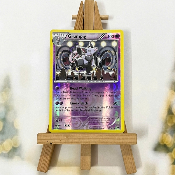 Thẻ hình Pokemon Grumpig 31/124 - Lá bài XY: Fates Collide Rare Reverse Holo tiếng Anh chính hãng