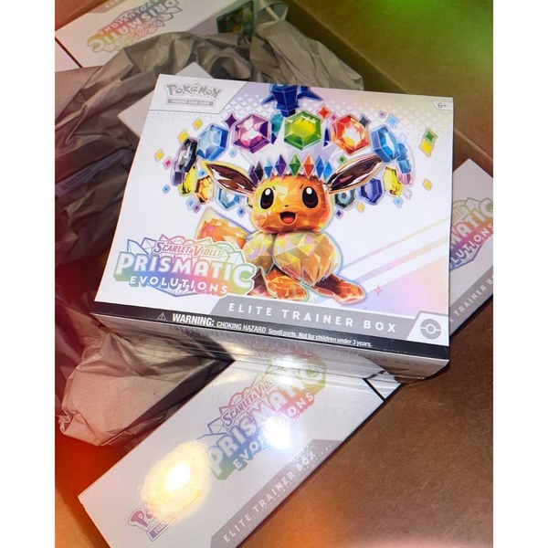 Hộp thẻ bài Prismatic Evolutions Elite Trainer - Pokemon TCG Scarlet & Violet ETB Box chính hãng ảnh 4