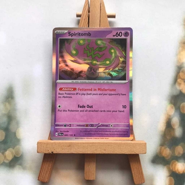 Thẻ hình Pokemon Spiritomb 089/193 - Lá bài Scarlet&Violet Paldea Evolved Holo Rare Reverse Holo tiếng Anh chính hãng ảnh 4