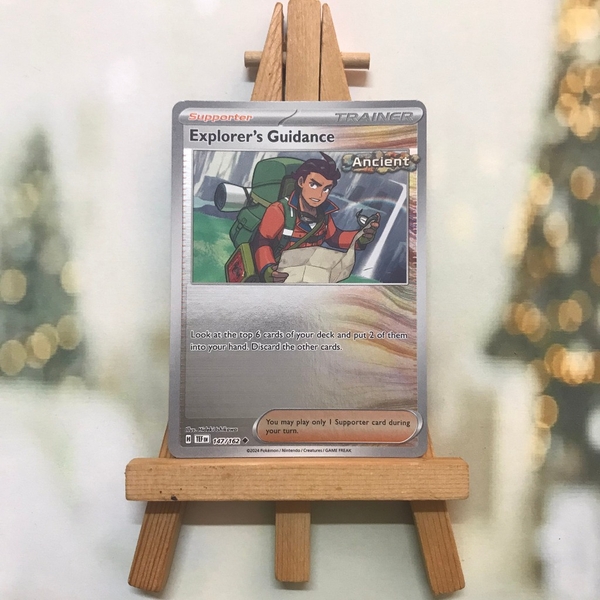 Thẻ hình Pokemon Explorer's Guidance 147/162 - Lá bài SVE Temporal Forces Uncommon Reverse Holo tiếng Anh chính hãng ảnh 4