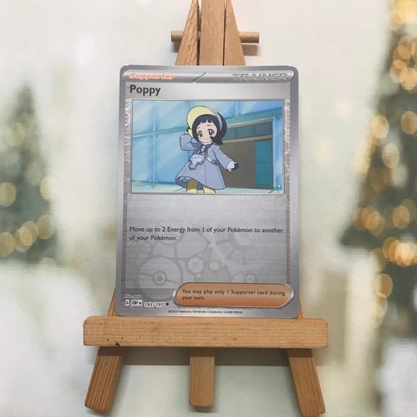 Thẻ hình Pokemon Poppy 193/197 - Lá bài Scarlet & Violet: Obsidian Flames Uncommon Reverse Holo tiếng Anh chính hãng ảnh 2