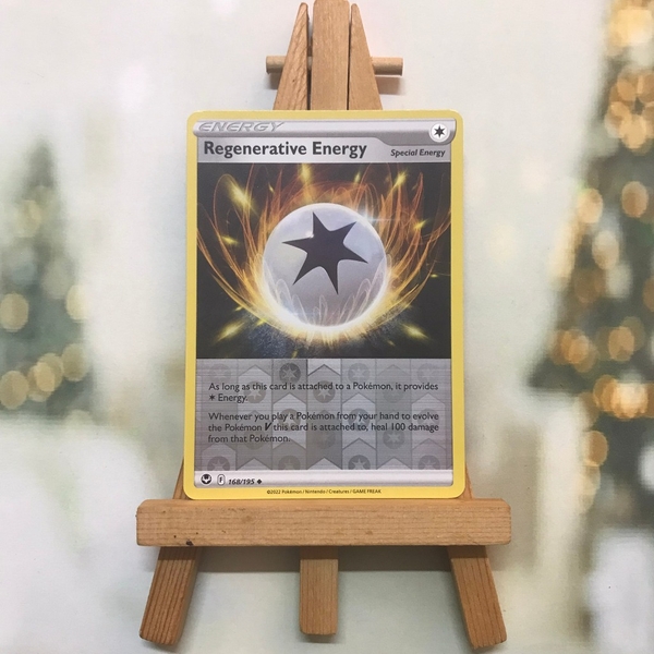 Thẻ Pokemon Regenerative Energy 168/195 - Lá bài Silver Tempest Uncommon Reverse Holo tiếng Anh chính hãng ảnh 3