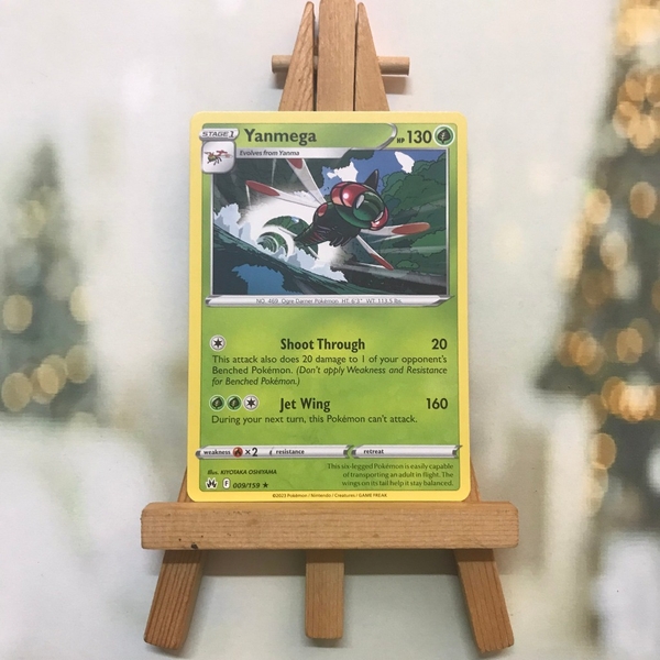 Thẻ hình Pokemon Yanmega 009/159 - Lá bài Sword & Shield: Crown Zenith Rare tiếng Anh chính hãng