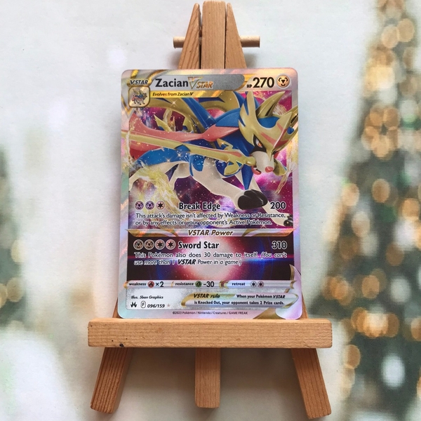 Thẻ hình Pokemon Zacian VSTAR 096/159 - Lá bài Crown Zenith Ultra Rare tiếng Anh chính hãng