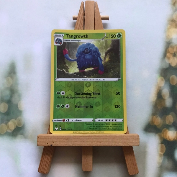 Thẻ hình Pokemon Tangrowth 005/159 - Lá bài Sword & Shield Crown Zenith Rare Reverse Holo tiếng Anh chính hãng