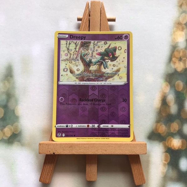 Thẻ hình Pokemon Dreepy 087/195 - Lá bài Sword & Shield: Silver Tempest Common Reverse Holo tiếng Anh chính hãng