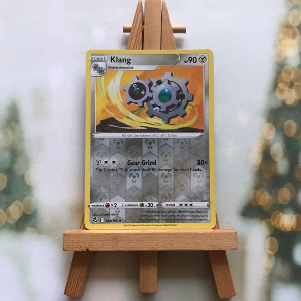 Thẻ hình Pokemon Klang 124/195 - Lá bài Sword & Shield: Silver Tempest Uncommon Reverse Holo tiếng Anh chính hãng