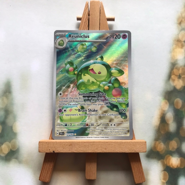 Thẻ hình Pokemon Reuniclus 171/162 - Lá bài lẻ Temporal Forces Illustration Rare tiếng Anh chính hãng ảnh 2