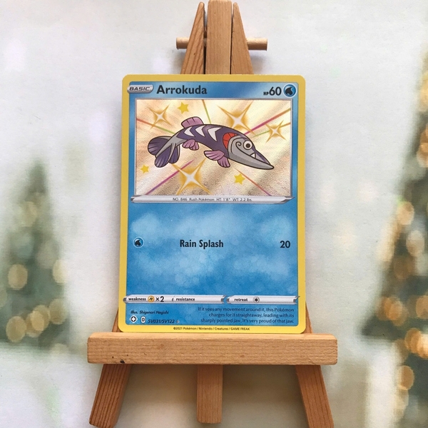 Thẻ hình Pokemon Arrokuda SV31/SV122 - Lá bài lẻ Shining Fates Shiny Rare tiếng Anh chính hãng