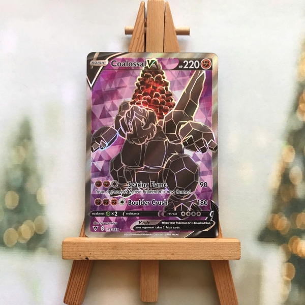 Thẻ hình Pokemon Coalossal V 173/185 - Lá bài lẻ Vivid Voltage Full Art Ultra Rare tiếng Anh chính hãng