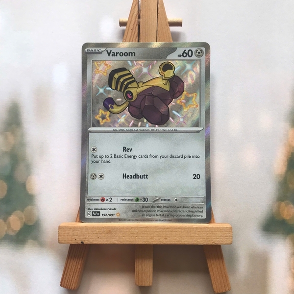 Thẻ hình Pokemon Varoom 192/091 - Lá bài lẻ Paldean Fates Shiny Rare tiếng Anh chính hãng