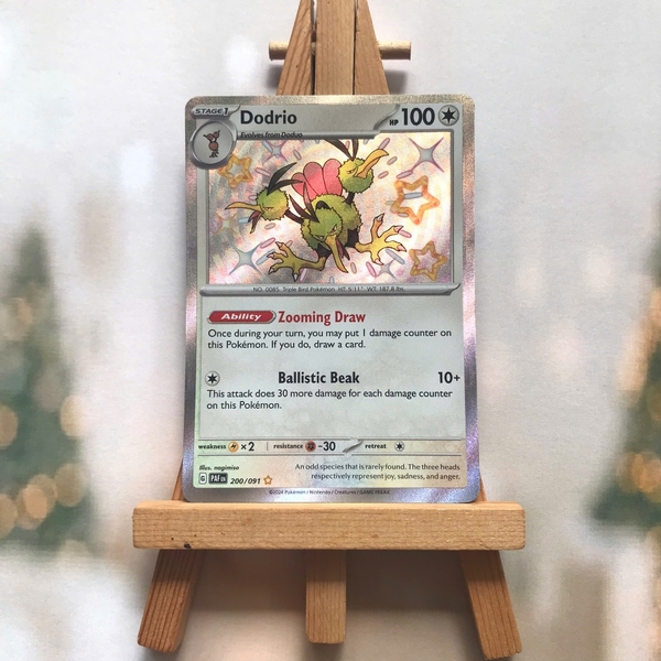 Thẻ hình Pokemon Dodrio 200/091 - Lá bài lẻ Paldean Fates Shiny Rare tiếng Anh chính hãng