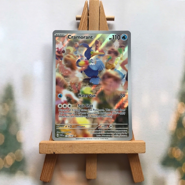 Thẻ hình Pokemon Cramorant 176/167 - Lá bài lẻ Twilight Masquerade Illustration Rare tiếng Anh chính hãng ảnh 2
