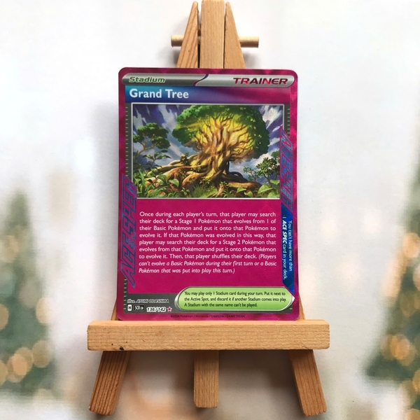 Thẻ hình Pokemon Grand Tree 136/142 - Lá bài lẻ Stellar Crown Ace Rare tiếng Anh chính hãng ảnh 2