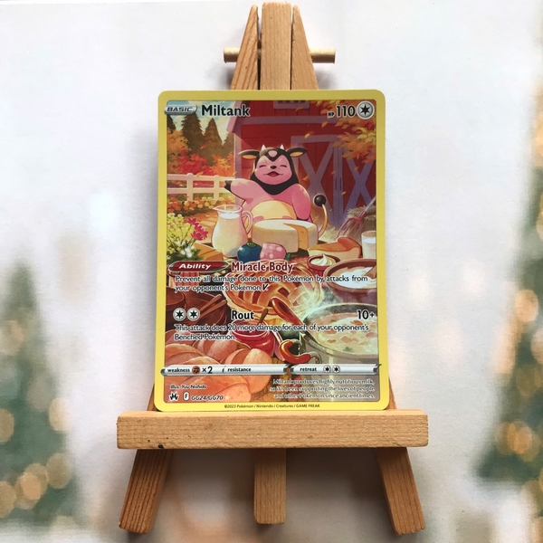 Thẻ hình Pokemon Miltank GG24/GG70 - Lá bài lẻ Crown Zenith Holo Rare tiếng Anh chính hãng