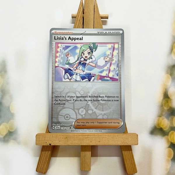 Thẻ hình Pokemon Lisia's Appeal 179/191 - Lá bài lẻ Surging Sparks Uncommon Reverse Holo tiếng Anh chính hãng