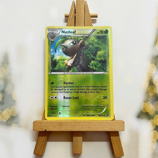 Thẻ hình Pokemon Nuzleaf 10/114 - Lá bài lẻ XY Steam Siege Uncommon Reverse Holo tiếng Anh chính hãng