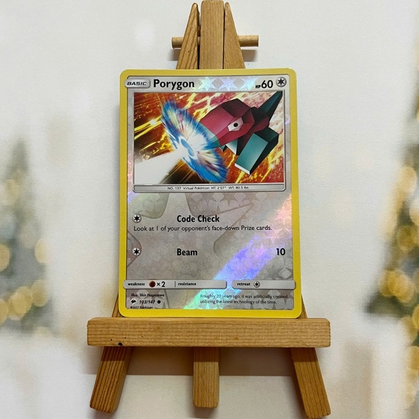 Thẻ hình Pokemon Porygon 103/147 - Lá bài lẻ Sun & Moon Burning Shadows Common Reverse Holo tiếng Anh chính hãng