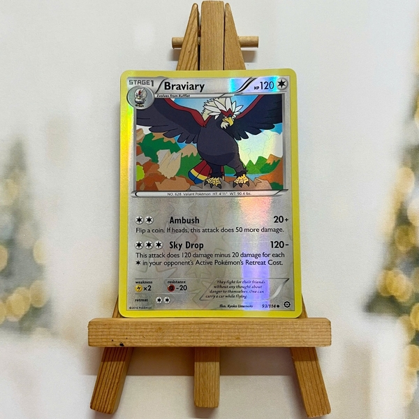 Thẻ hình Pokemon Braviary 93/114 - Lá bài lẻ XY Steam Siege Uncommon Reverse Holo tiếng Anh chính hãng