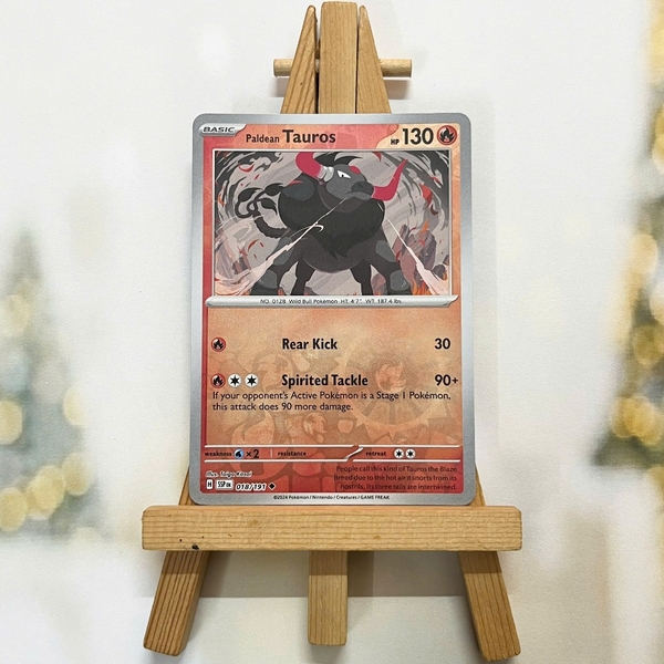 Thẻ hình Pokemon Paldean Tauros 018/191 - Lá bài lẻ Surging Sparks Uncommon Reverse Holo tiếng Anh chính hãng