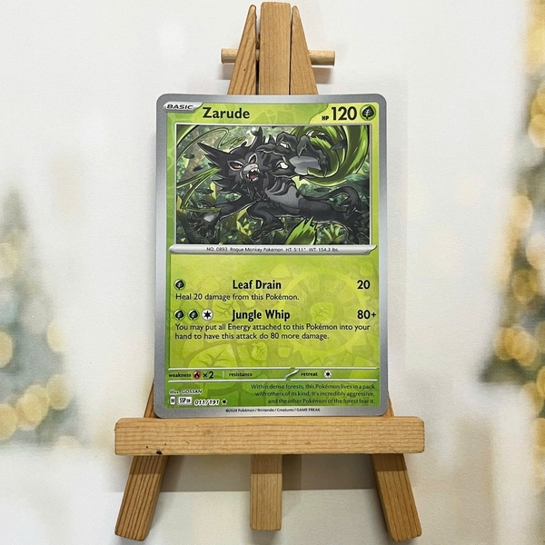 Thẻ hình Pokemon Zarude 011/191 - Lá bài lẻ Surging Sparks Reverse Holo Rare tiếng Anh chính hãng ảnh 3