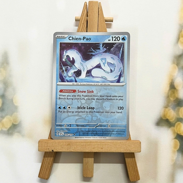 Thẻ hình Pokemon Chien-Pao 056/191 - Lá bài lẻ Surging Sparks Reverse Holo Rare tiếng Anh chính hãng ảnh 3