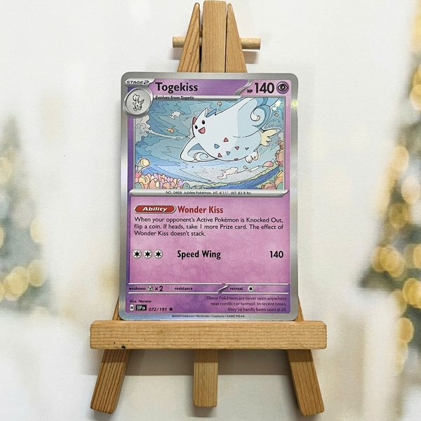 Thẻ hình Pokemon Togekiss 072/191 - Lá bài lẻ Surging Sparks Reverse Holo Rare tiếng Anh chính hãng ảnh 3