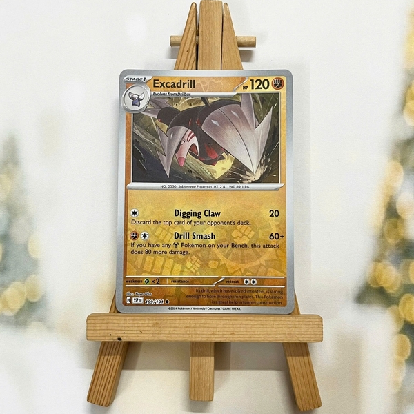 Thẻ hình Pokemon Excadrill 109/191 - Lá bài lẻ Surging Sparks Common Reverse Holo tiếng Anh chính hãng