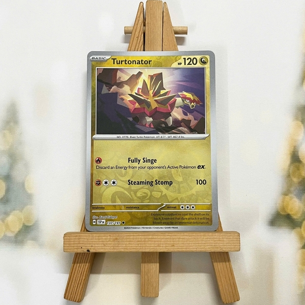 Thẻ hình Pokemon Turtonator 137/191 - Lá bài lẻ Surging Sparks Uncommon Reverse Holo tiếng Anh chính hãng