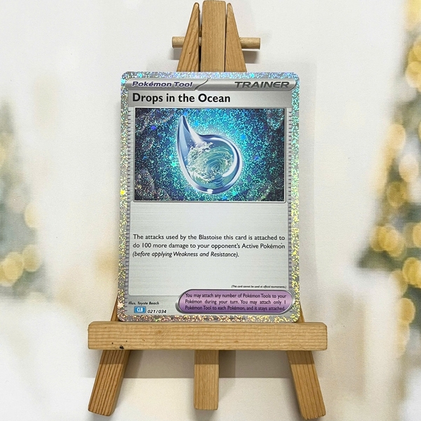 Thẻ hình Pokemon Drops in the Ocean 021/034 - Lá bài lẻ Trading Card Game Classic tiếng Anh chính hãng