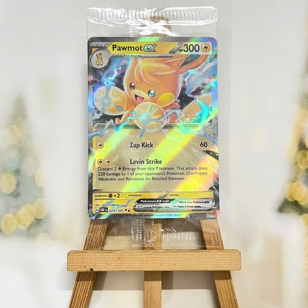 Thẻ hình Pokemon Pawmot ex 073/197 (Seal) - Lá bài lẻ Ultra Rare tiếng Anh chính hãng ảnh 2