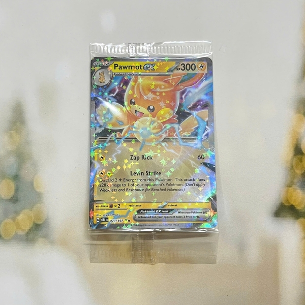 Thẻ hình Pokemon Pawmot ex 073/197 (Seal) - Lá bài lẻ Ultra Rare tiếng Anh chính hãng