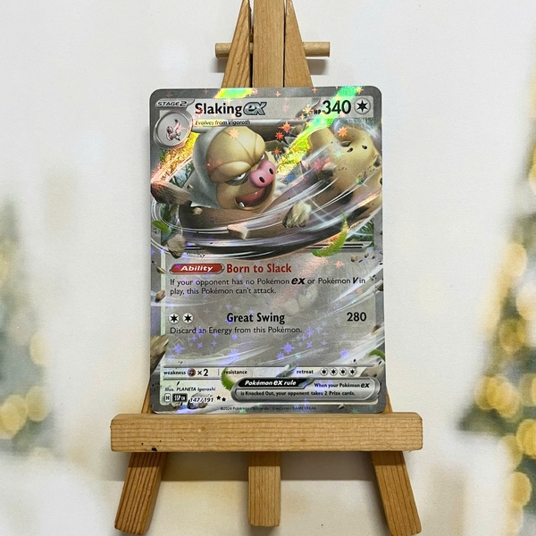 Thẻ hình Pokemon Slaking ex 147/191 - Lá bài lẻ Surging Sparks Ultra Rare tiếng Anh chính hãng ảnh 2
