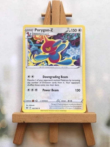 Thẻ hình Pokemon Porygon-Z 142/196 - Lá bài Lost Origin Rare Reverse Holo tiếng Anh ảnh 3