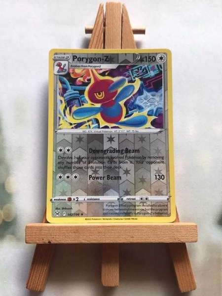 Thẻ hình Pokemon Porygon-Z 142/196 - Lá bài Lost Origin Rare Reverse Holo tiếng Anh ảnh 2