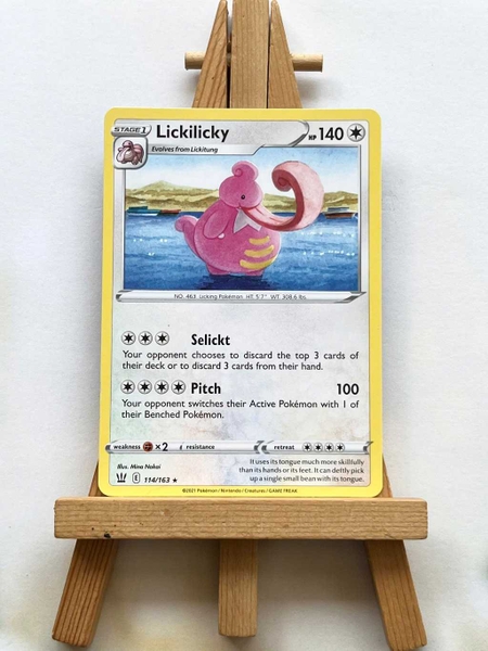 Thẻ hình Pokemon Lickilicky 114/163 - Lá bài lẻ Battle Styles Rare Reverse Holo tiếng Anh ảnh 3
