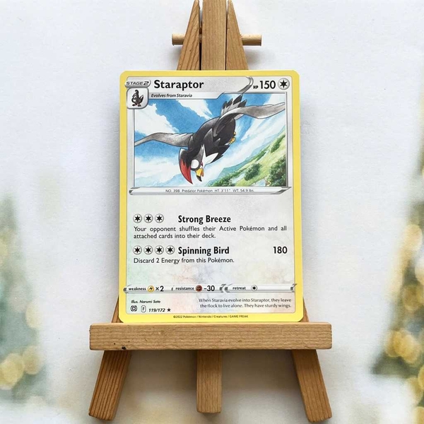Thẻ hình Pokemon Staraptor 119/172 - Lá bài Brilliant Stars Rare Reverse Holo tiếng Anh
