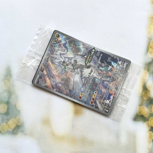 Thẻ hình Pokemon N's Reshiram 167/159 (seal) - Lá bài lẻ Journey Together Stamped Promo tiếng Anh chính hãng ảnh 4