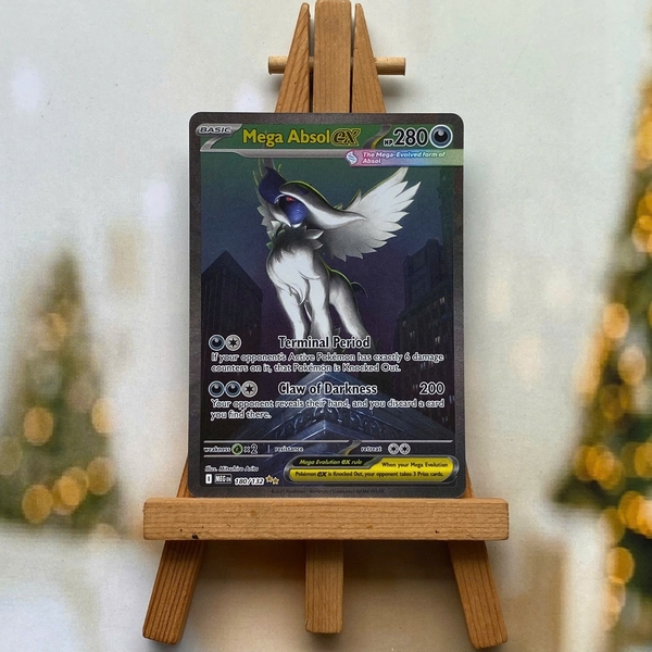 Thẻ hình Pokemon Mega Absol ex 180/132 - Lá bài lẻ Mega Evolution Base Set Special Illustration Rare tiếng Anh