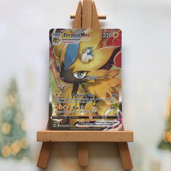 Thẻ hình Pokemon Zeraora VMAX GG42/GG70 - Lá bài lẻ Ultra Rare tiếng Anh chính hãng ảnh 4