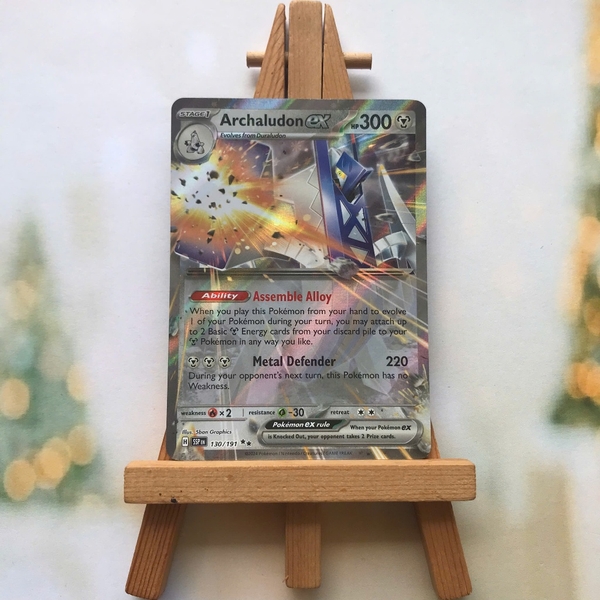 Thẻ hình Pokemon Archaludon ex 130/191 - Lá bài lẻ Surging Sparks Ultra Rare tiếng Anh chính hãng