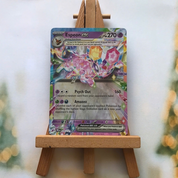Thẻ hình Pokemon Espeon ex 034/131 - Lá bài lẻ Prismatic Evolutions Ultra Rare tiếng Anh chính hãng