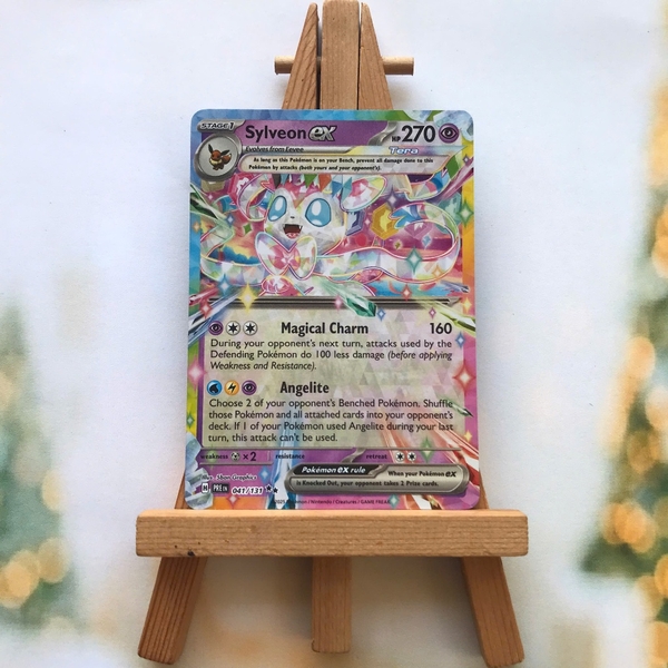 Thẻ hình Pokemon Sylveon ex 041/131 - Lá bài lẻ Prismatic Evolutions Ultra Rare tiếng Anh chính hãng