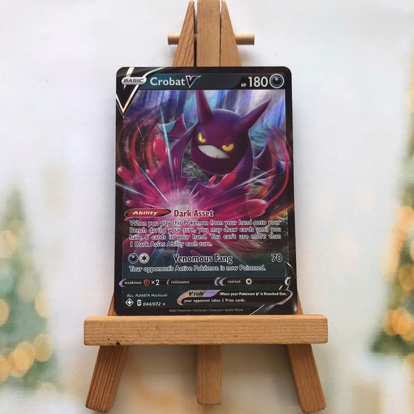 Thẻ hình Pokemon Crobat V 044/072 - Lá bài lẻ Shining Fates Ultra Rare tiếng Anh chính hãng