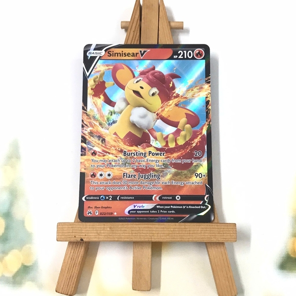 Thẻ hình Pokemon Simisear V 022/159 - Lá bài lẻ Crown Zenith Ultra Rare tiếng Anh chính hãng