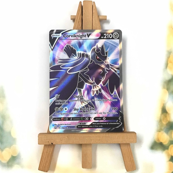 Thẻ hình Pokemon Corviknight V 156/163 - Lá bài lẻ Battle Styles Full Art tiếng Anh chính hãng
