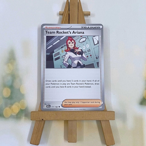 Thẻ hình Pokemon Team Rocket's Ariana 171/182 - Lá bài lẻ Destined Rivals Uncommon Reverse Holo tiếng Anh chính hãng