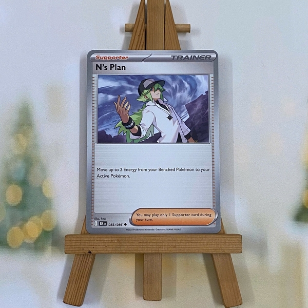 Thẻ hình Pokemon N's Plan 083/086 - Lá bài lẻ Black Bolt Uncommon Reverse Holo tiếng Anh chính hãng